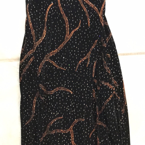JS Boutique black w goldish brown embellishments - Picture 3 of 6